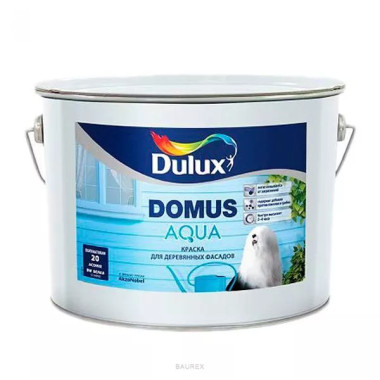 Полуматовая водорастворимая краска для деревянных фасадов Dulux Domus Aqua белый (1 л) Полуматовая водорастворимая краска для деревянных фасадов Dulux Domus Aqua белый (1 л)