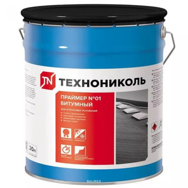Праймер Технониколь №01 битумный 20 л (16 кг) Праймер Технониколь №01 битумный 20 л (16 кг)