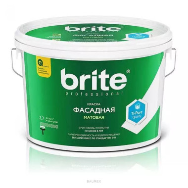Профессиональная краска для минеральных фасадов Брайт, база А (2,7 л) Профессиональная краска для минеральных фасадов Брайт, база А (2,7 л)