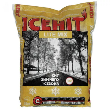 Противогололедный реагент Icehit Lite mix -25°C (25 кг) Противогололедный реагент Icehit Lite mix -25°C (25 кг)