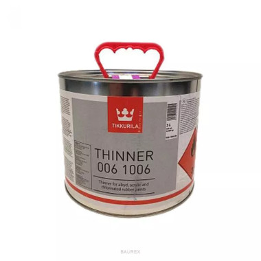 Растворитель разбавитель для красок Tikkurila Thinner 1006 (3 л) Растворитель разбавитель для красок Tikkurila Thinner 1006 (3 л)