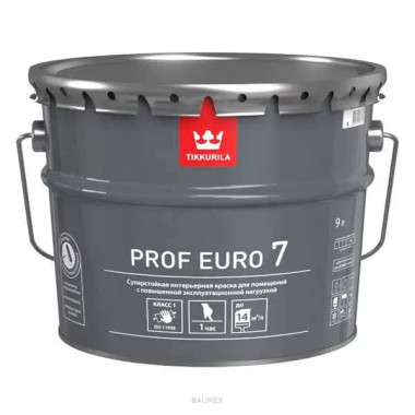 Суперстойкая интерьерная краска Тиккурила Проф Евро 7, база A (2,7 л) Суперстойкая интерьерная краска Тиккурила Проф Евро 7, база A (2,7 л)