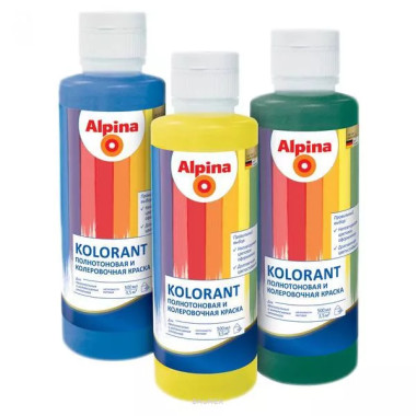 Цветная краска на водной основе Alpina Kolorant фиолетовый (0,5 л) Цветная краска на водной основе Alpina Kolorant фиолетовый (0,5 л)