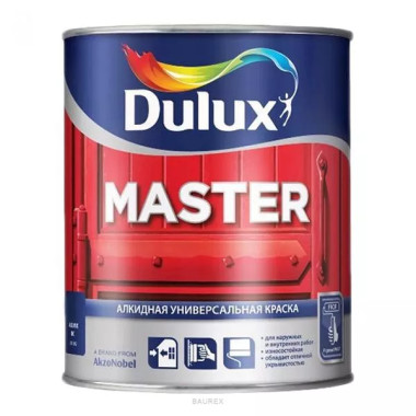 Универсальная эмаль полуматовая Dulux Master 30 бесцветный (2,25 л) Универсальная эмаль полуматовая Dulux Master 30 бесцветный (2,25 л)