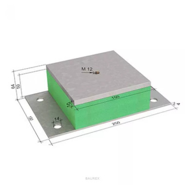 Виброизоляционная опора Виброфлекс SM 120/50 тип B Виброизоляционная опора Виброфлекс SM 120/50 тип B