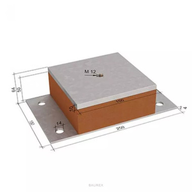 Виброизоляционная опора Виброфлекс SM 250/50 тип B Виброизоляционная опора Виброфлекс SM 250/50 тип B