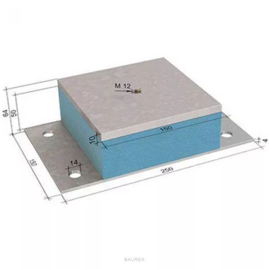 Виброизоляционная опора Виброфлекс SM 60/50 тип B Виброизоляционная опора Виброфлекс SM 60/50 тип B