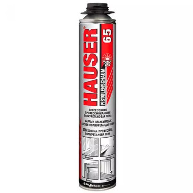 Всесезонная профессиональная полиуретановая Пена Hauser 65 (750 мл) Всесезонная профессиональная полиуретановая Пена Hauser 65 (750 мл)