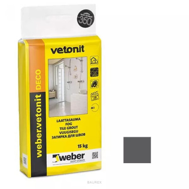 Затирка Weber-Vetonit Проф 14 антрацит (15 кг) Затирка Weber-Vetonit Проф 14 антрацит (15 кг)
