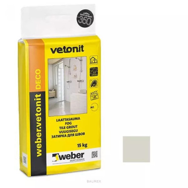 Затирка Weber-Vetonit Проф 210 серебристо-серый (15 кг) Затирка Weber-Vetonit Проф 210 серебристо-серый (15 кг)