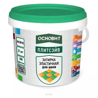 Затирка эластичная Основит Плитсэйв XC6 E Голубая 060 (2 кг) Затирка эластичная Основит Плитсэйв XC6 E Голубая 060 (2 кг)